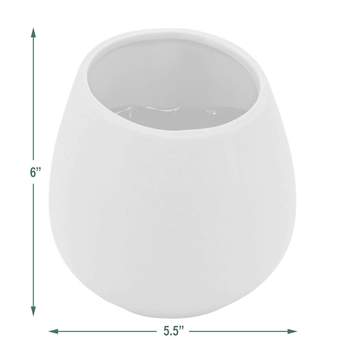 White Large Round Wall Planter - Vertical Gardening by Arcadia 6.2" tall