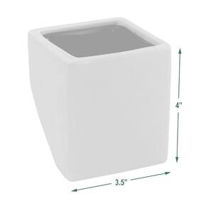 Cube Wall Planter - White - New In Box - Arcadia Garden Products 6" tall cube