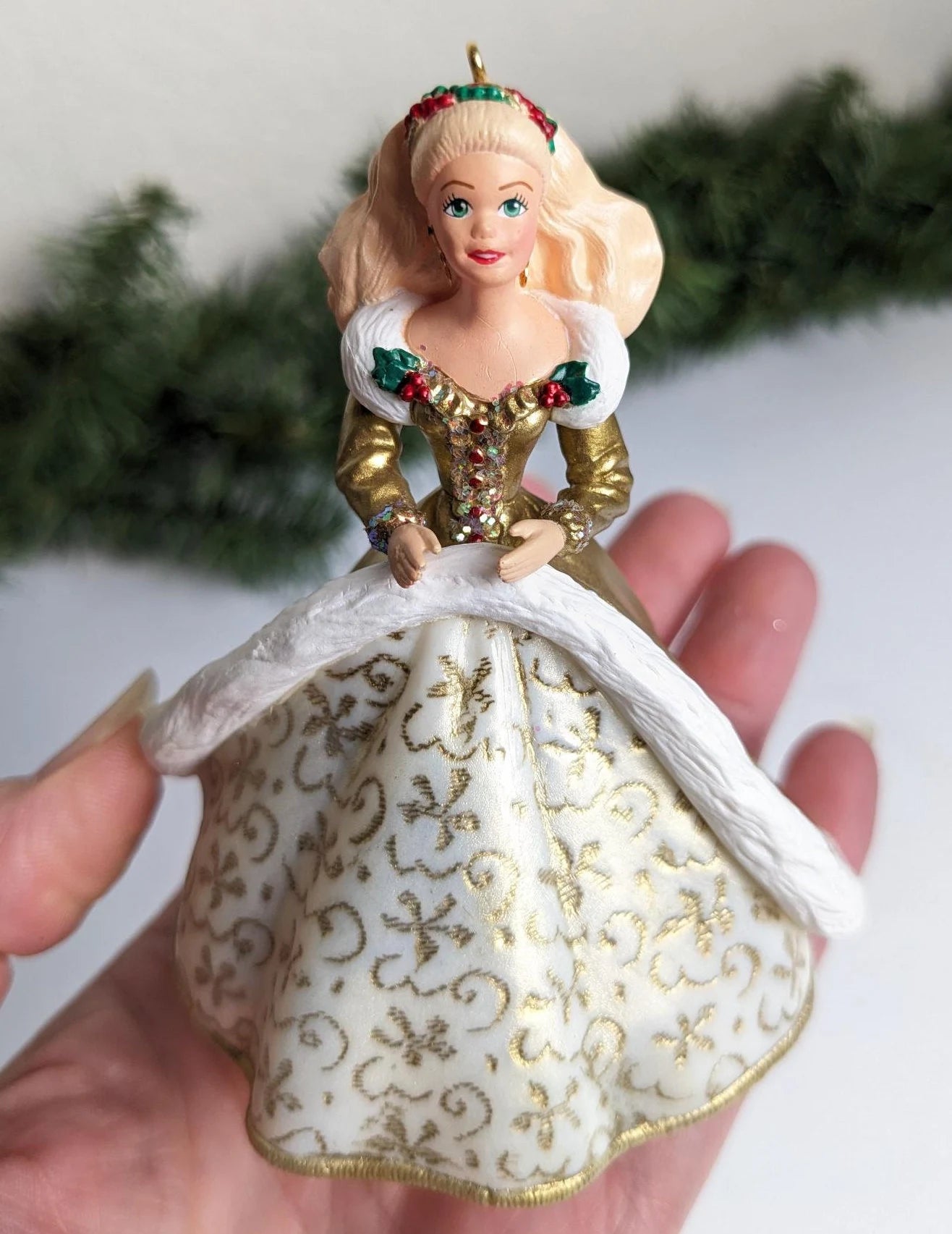 Vintage 1994 Holiday Barbie Christmas Ornament