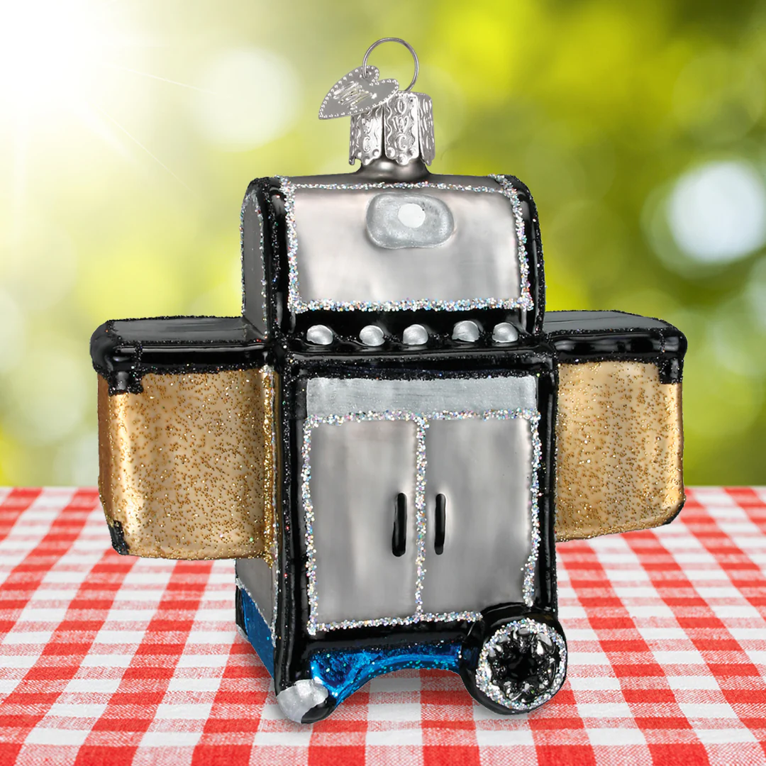 Barbecue Propane Grill - Blown Glass Tree Ornament by Old World Christmas