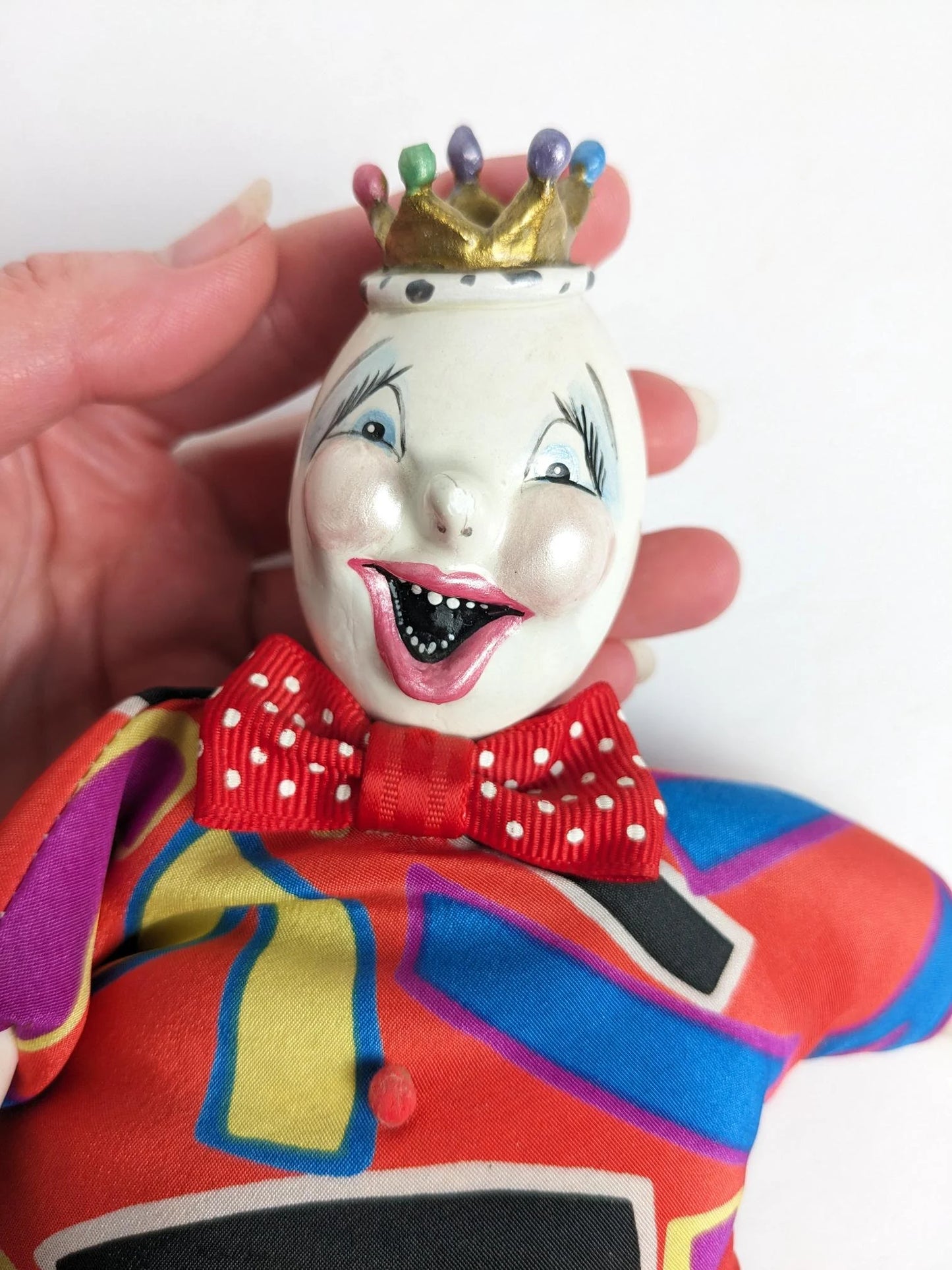 Art Beanbag Clown Doll with Crown