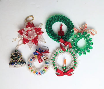 Vintage Handmade Beaded Ornaments