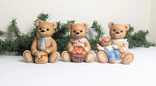 Homco Harvest Bear Figurines