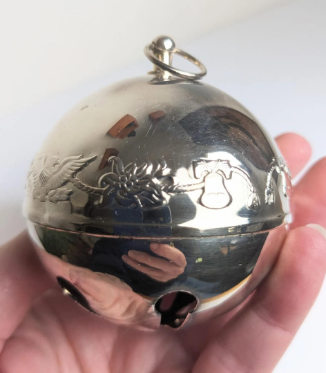 Wallace Silversmiths Silver Bell Christmas Ornament