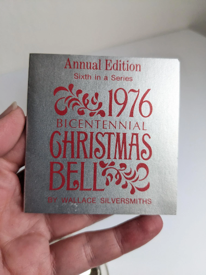 Wallace Silversmiths Silver Bell Christmas Ornament