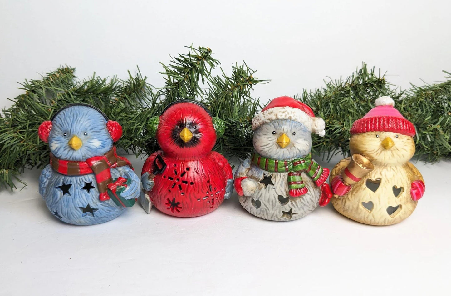 Christmas Bird Tea Light Holders