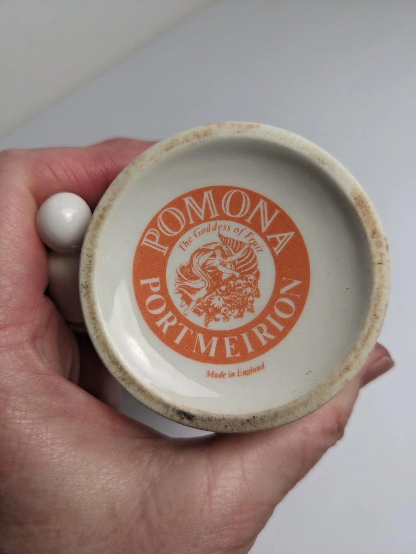 Pomona Portmeirion Plum Oil and Vinegar Bottles, Made in England