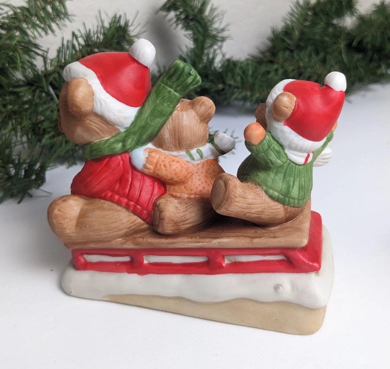 Homco Holiday Bears Christmas Figurines