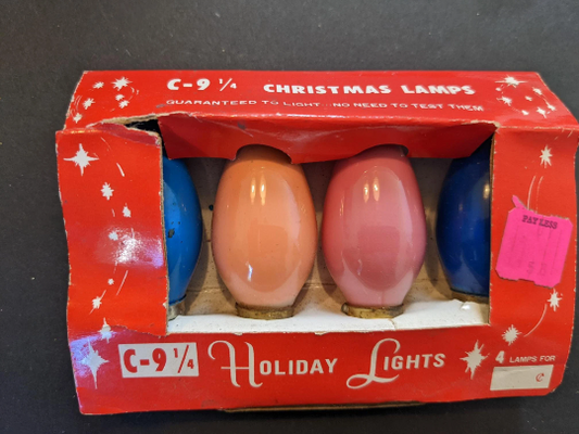 Vintage Holiday Light Bulbs C-9 1/4