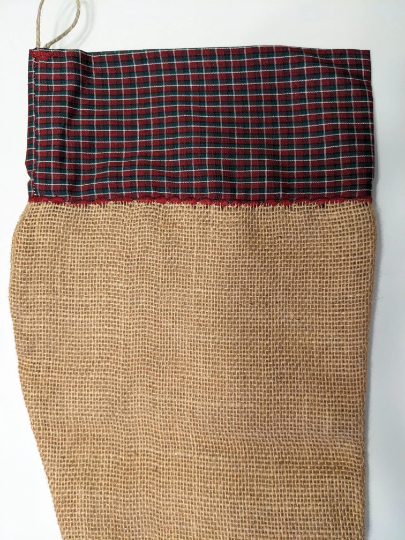 Large Burlap Christmas Stocking