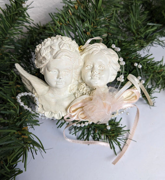 Vintage Cherub Angel Christmas Ornament