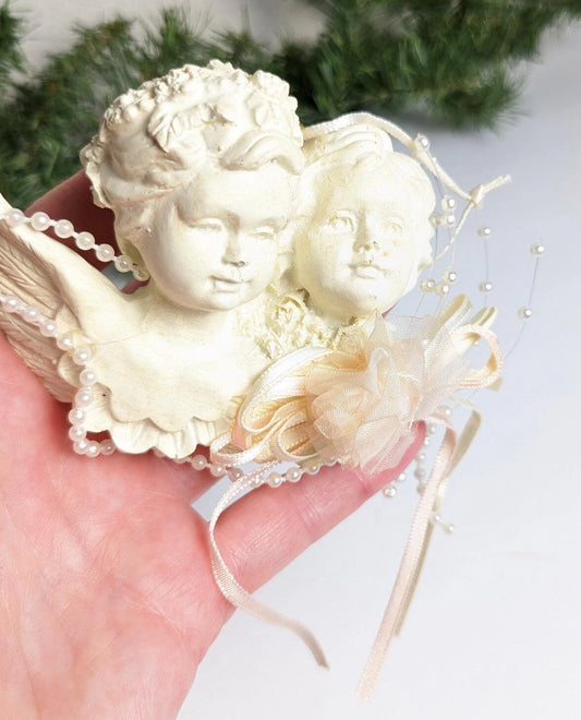 Vintage Cherub Angel Christmas Ornament