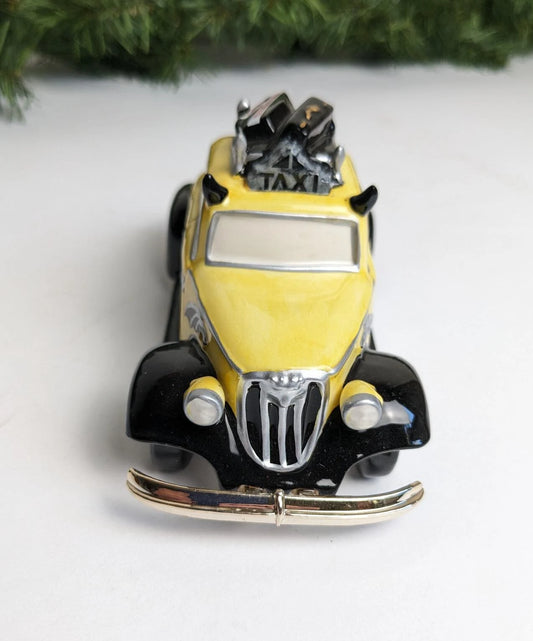 Snow Village Halloween Haunted Taxi Village Accessory