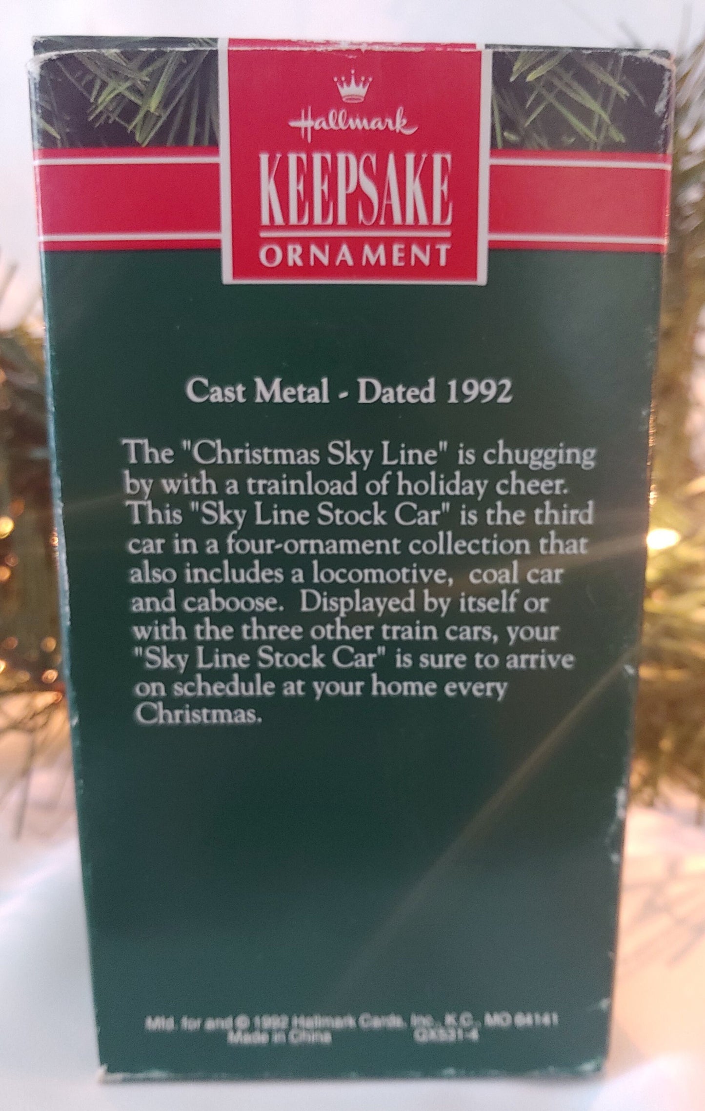 Hallmark 1992 Sky Line Stock Car Christmas Ornament