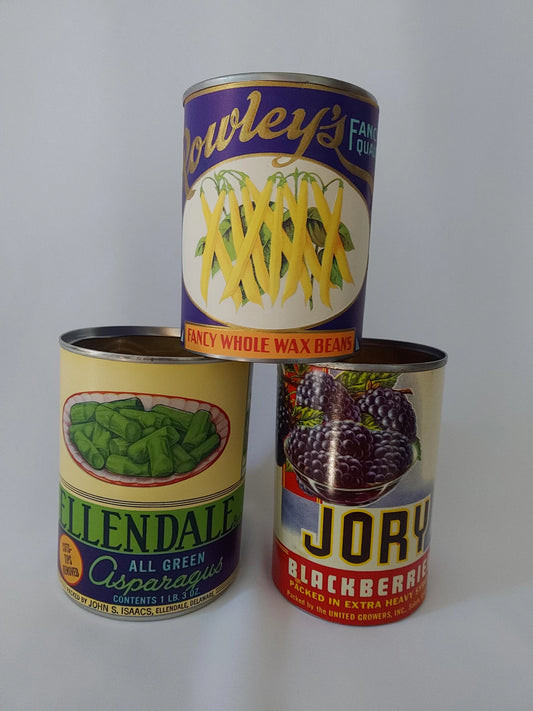 Vintage Can Rustic Kitchen Decor General Store Tin Cans