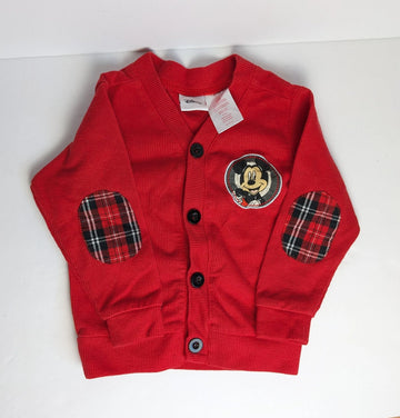 Vintage Childs Mickey Mouse Button Down Cardigan 24 Months