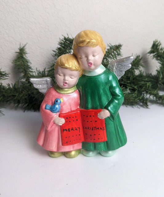 Vintage Ceramic Caroling Christmas Angels