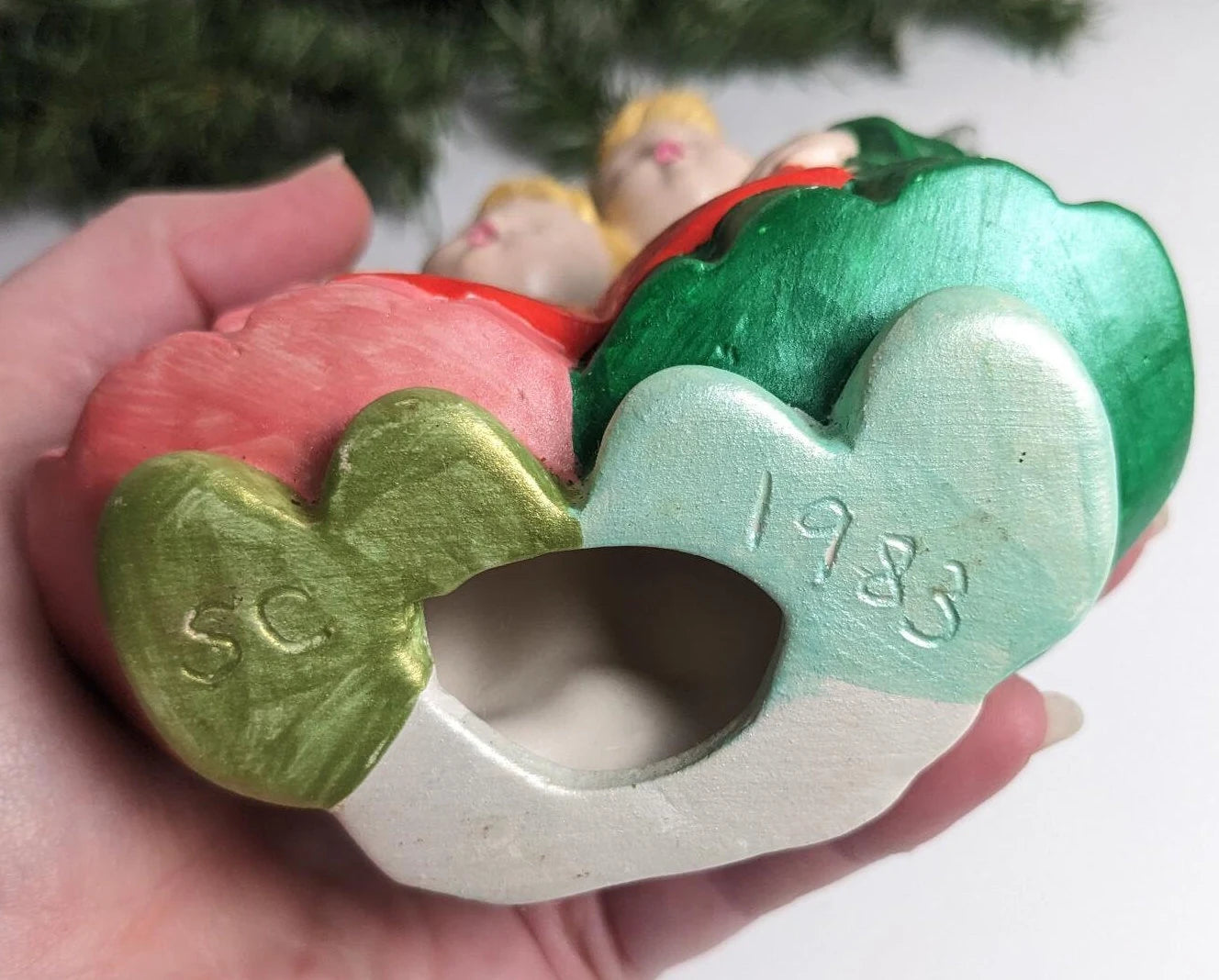 Vintage Ceramic Caroling Christmas Angels