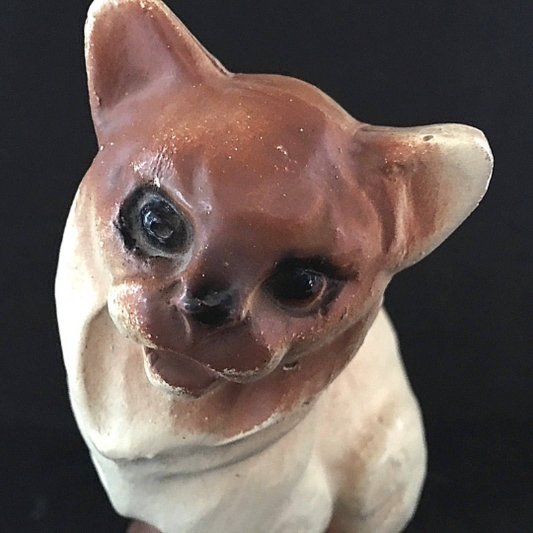1930's Vintage Carnival Chalkware Himalayan Cat with Blue Collar