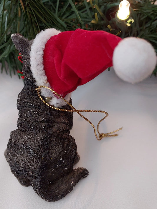 Santa Cat Christmas Ornament