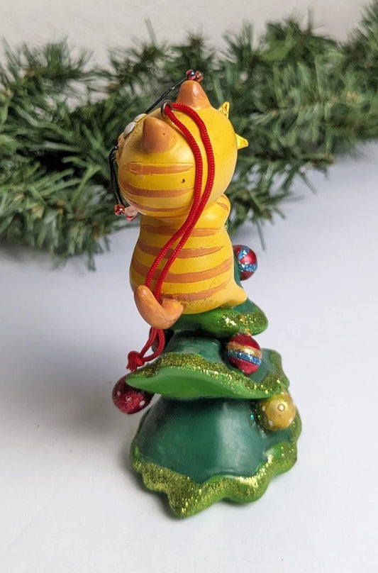 Cat Climbing Christmas Tree Christmas Ornament