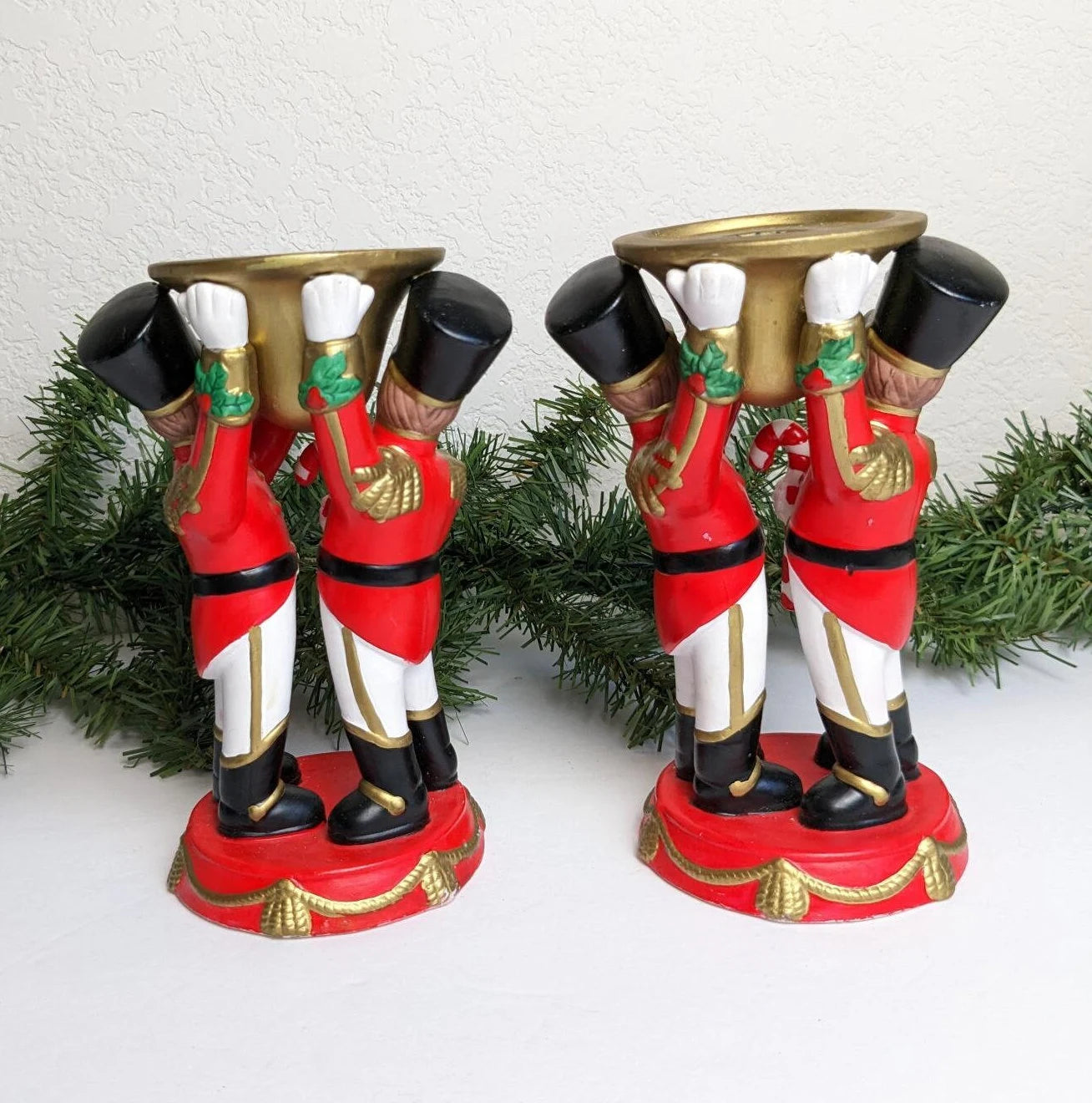 Vintage PartyLite Toy Soldier Candle Holders