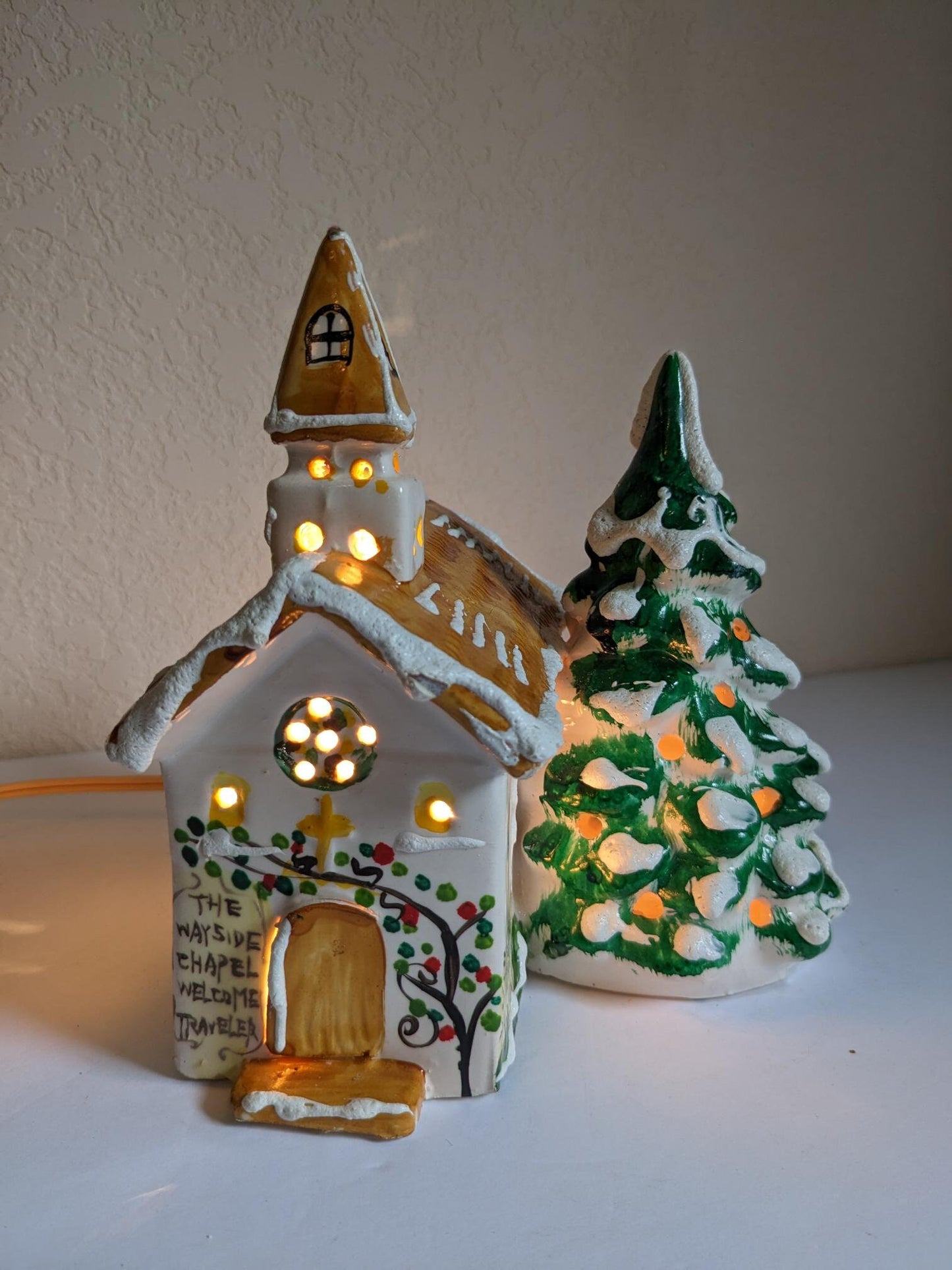 Vintage Light Up Christmas Wayside Chapel