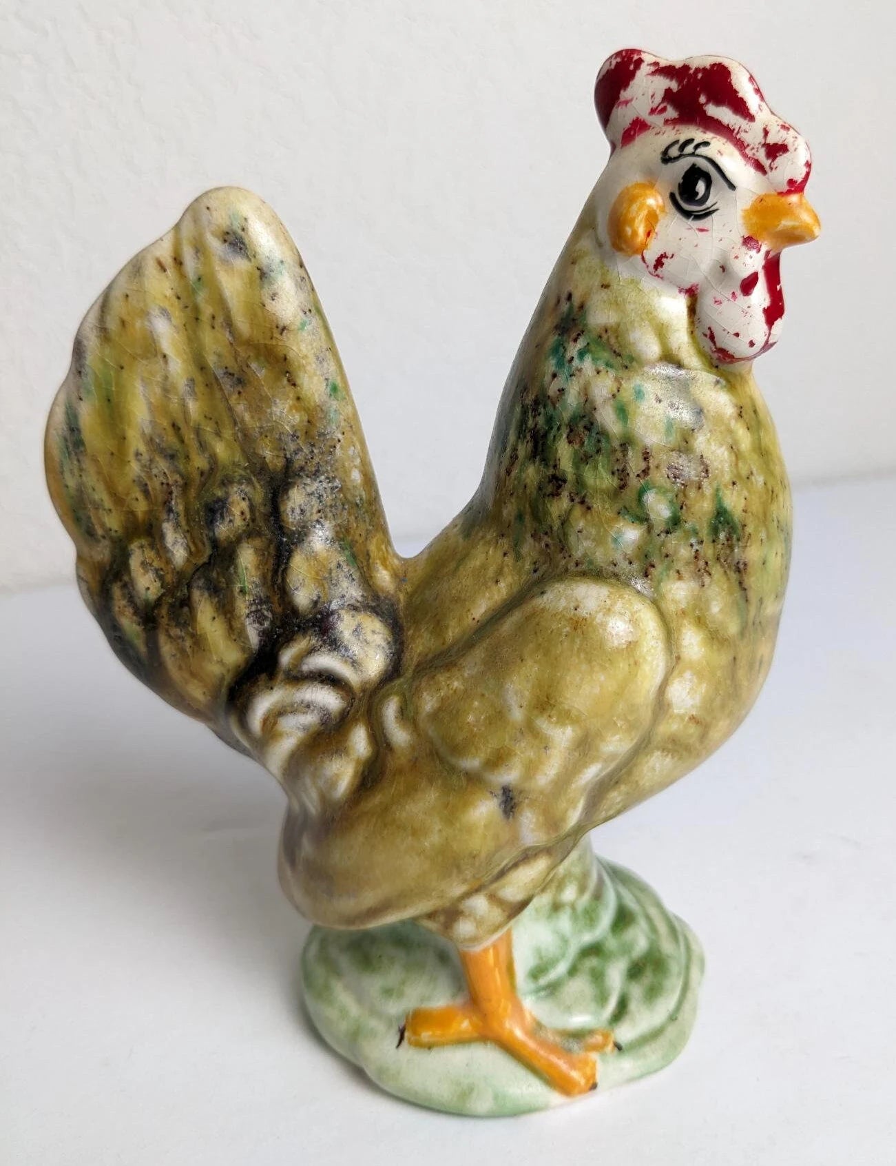 Vintage Rooster and Chicken Figurines