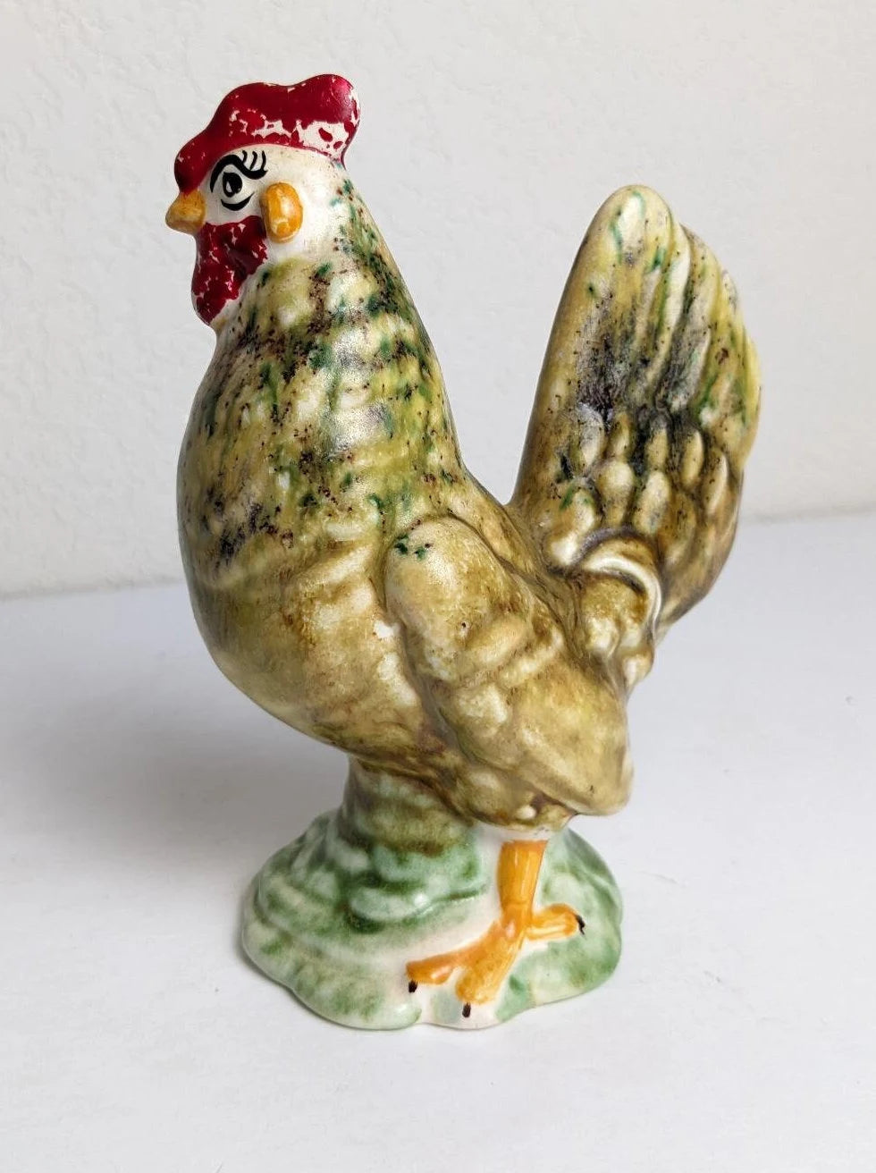 Vintage Rooster and Chicken Figurines