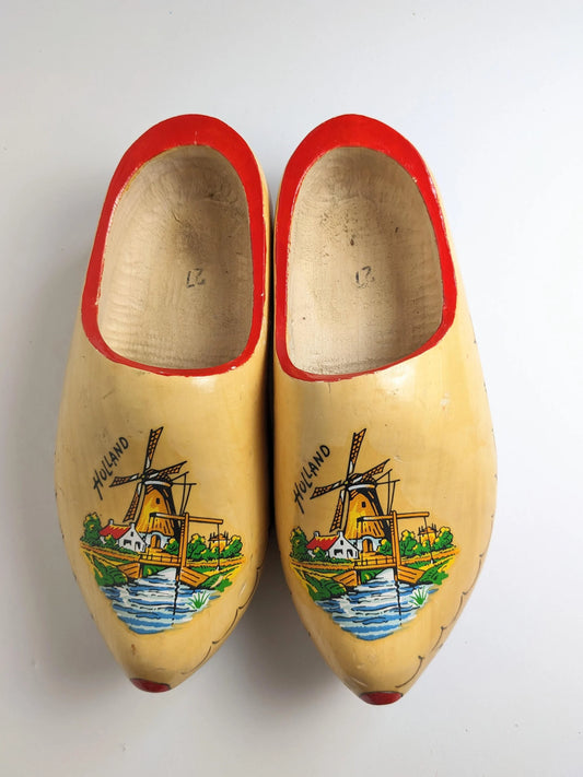 Vintage Souvenir Holland Wood Clogs