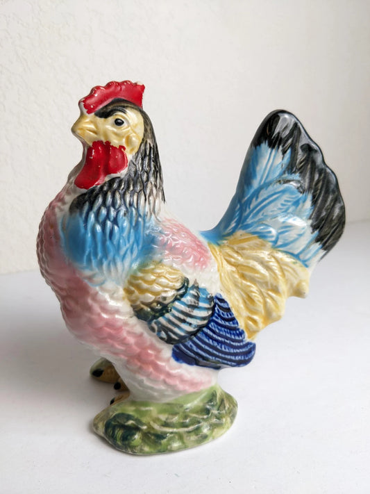 Colorful Vintage Chicken Figurine