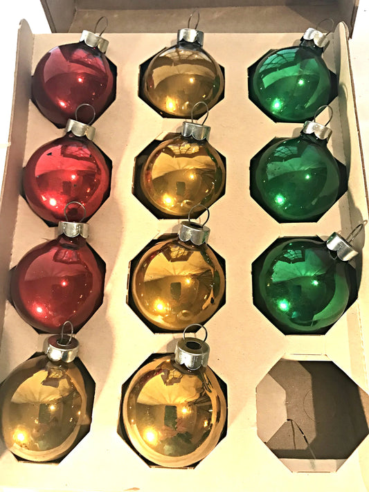 Mercury Holly Glass Ornaments