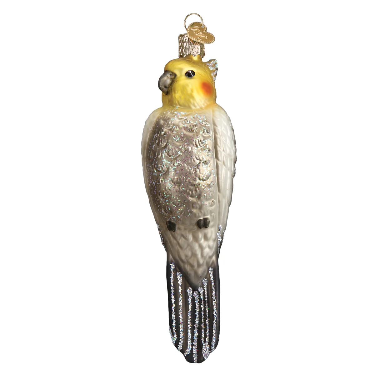 Cockatiel Bird Blown Glass Tree Ornament by Old World Christmas