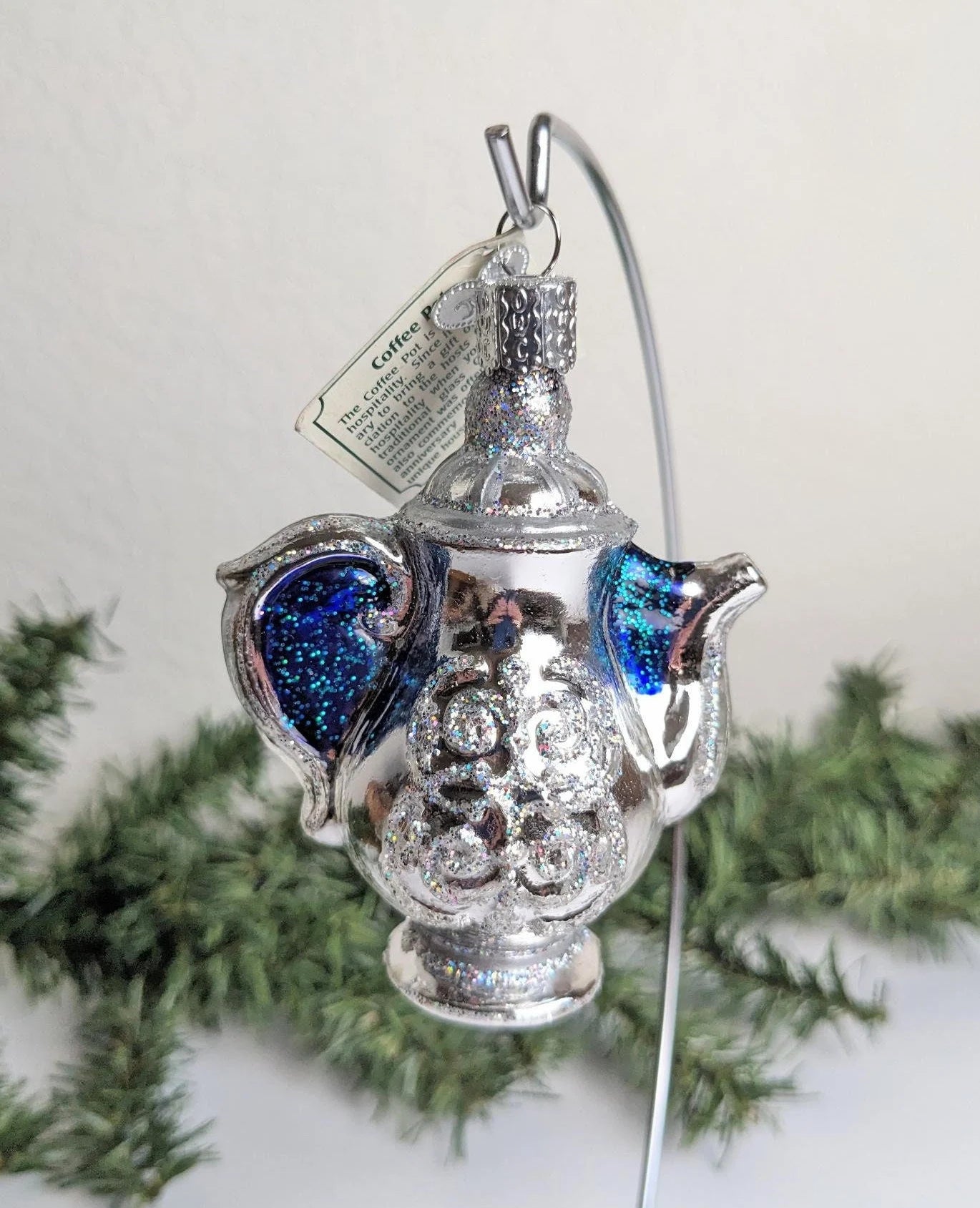 Retired Old World Christmas Coffee Pot Ornament