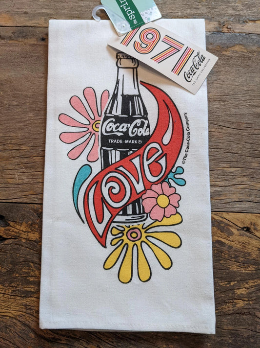 Coca Cola Love Dish Towel