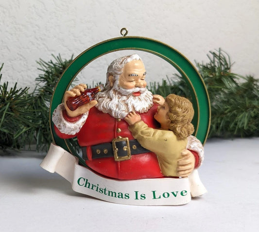 Santa Claus 'Christmas Is Love' Coca Cola Christmas Ornament