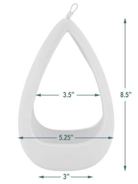 Cone Shaped Coral Pink Ceramic Hanging Planter by Arcadia Gardening Products 8-1/2 in. x 5-1/4 in.