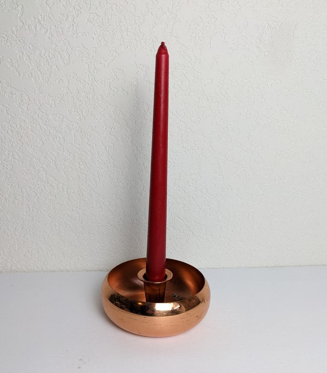 Vintage Copper Candle Ring Holder