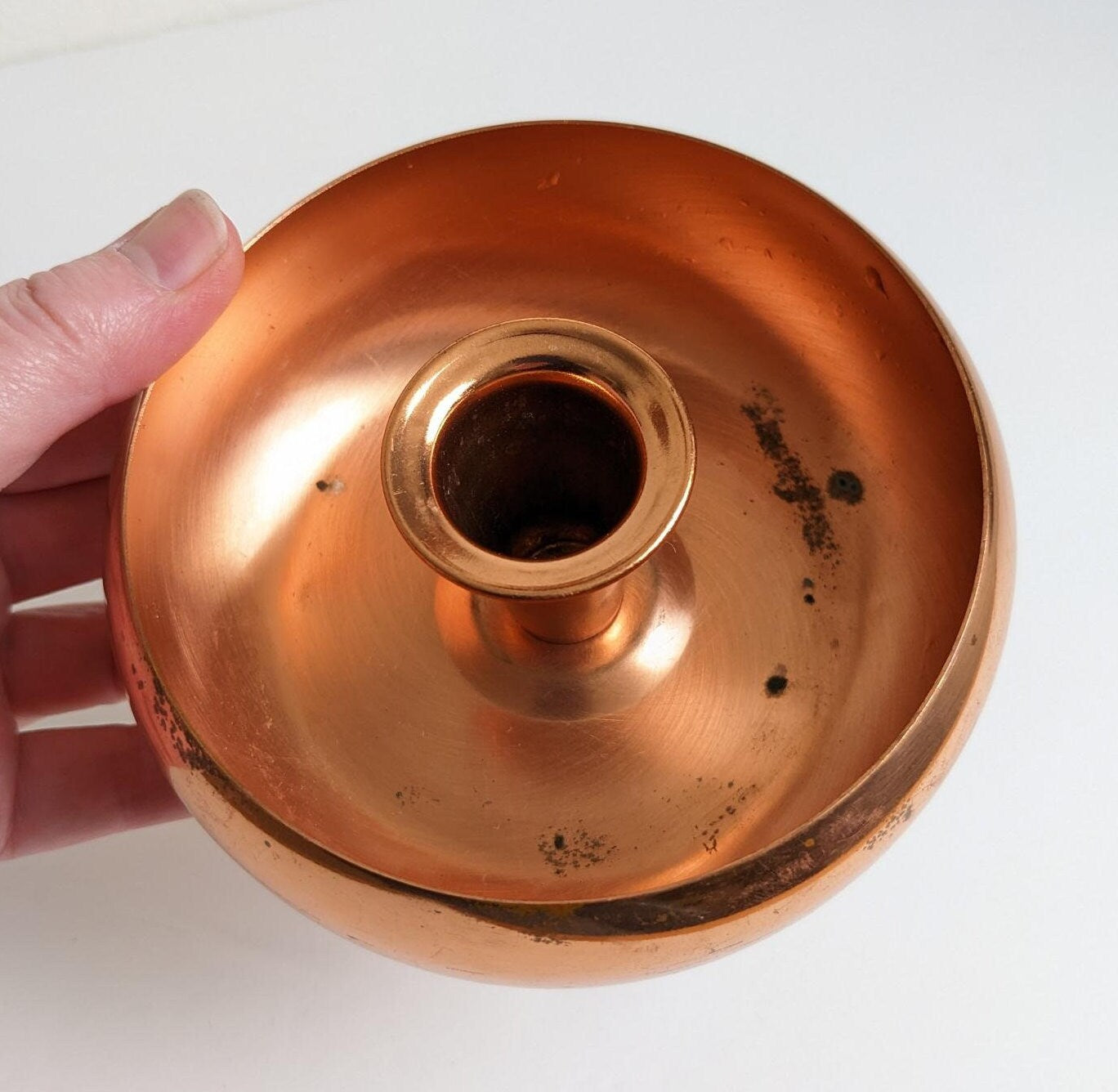 Vintage Copper Candle Ring Holder