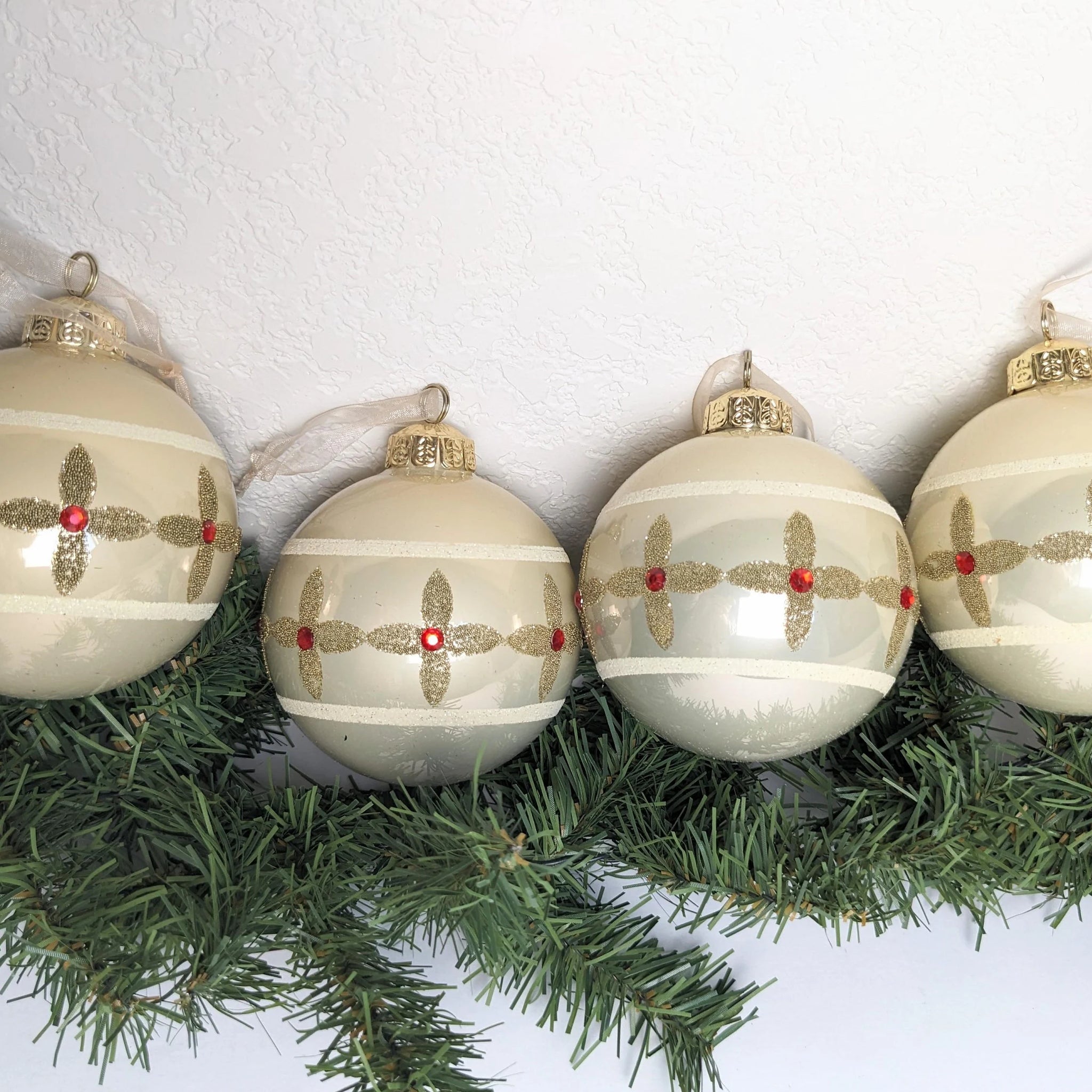 Vintage Large Micro Bead Ornaments