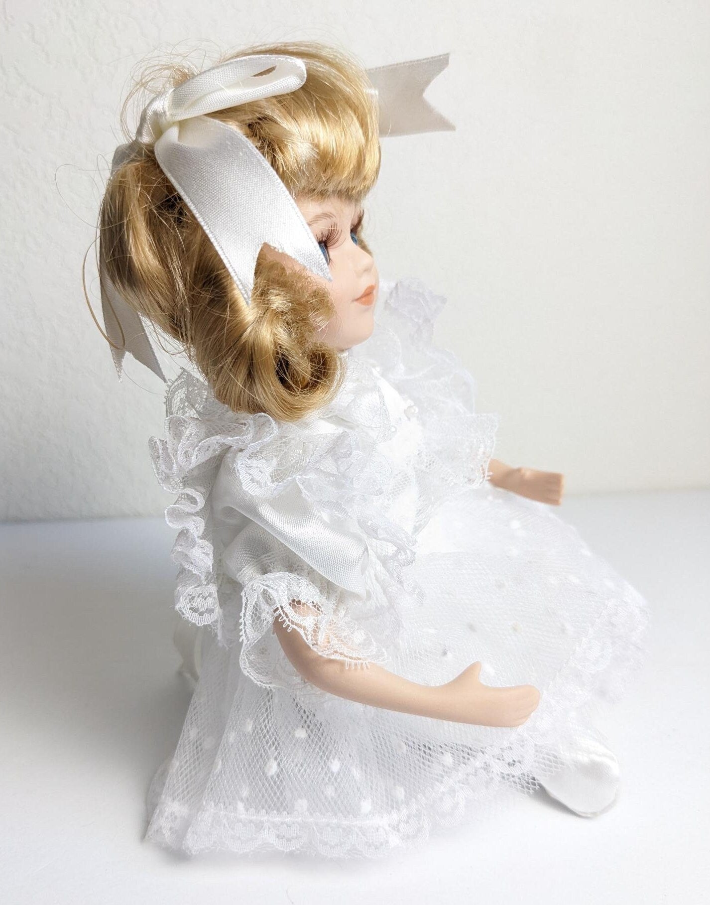 Porcelain Ballerina Cross Legged Doll Collectible