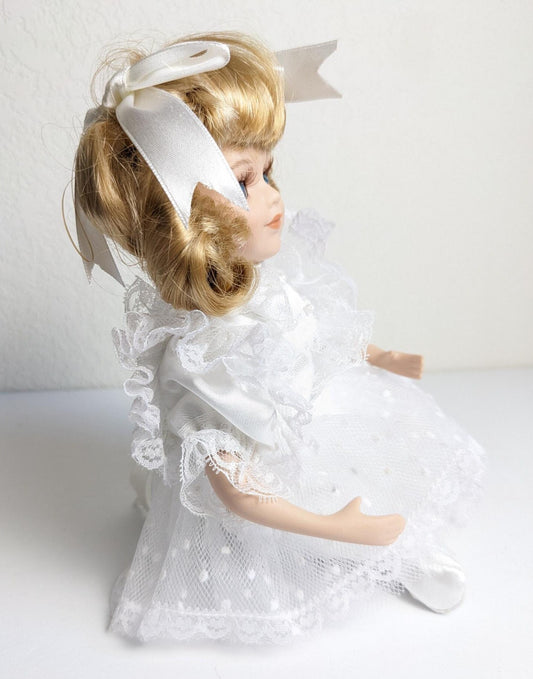 Collectible Porcelain Doll - Cross-Legged Ballerina from Vantage Collection 1999