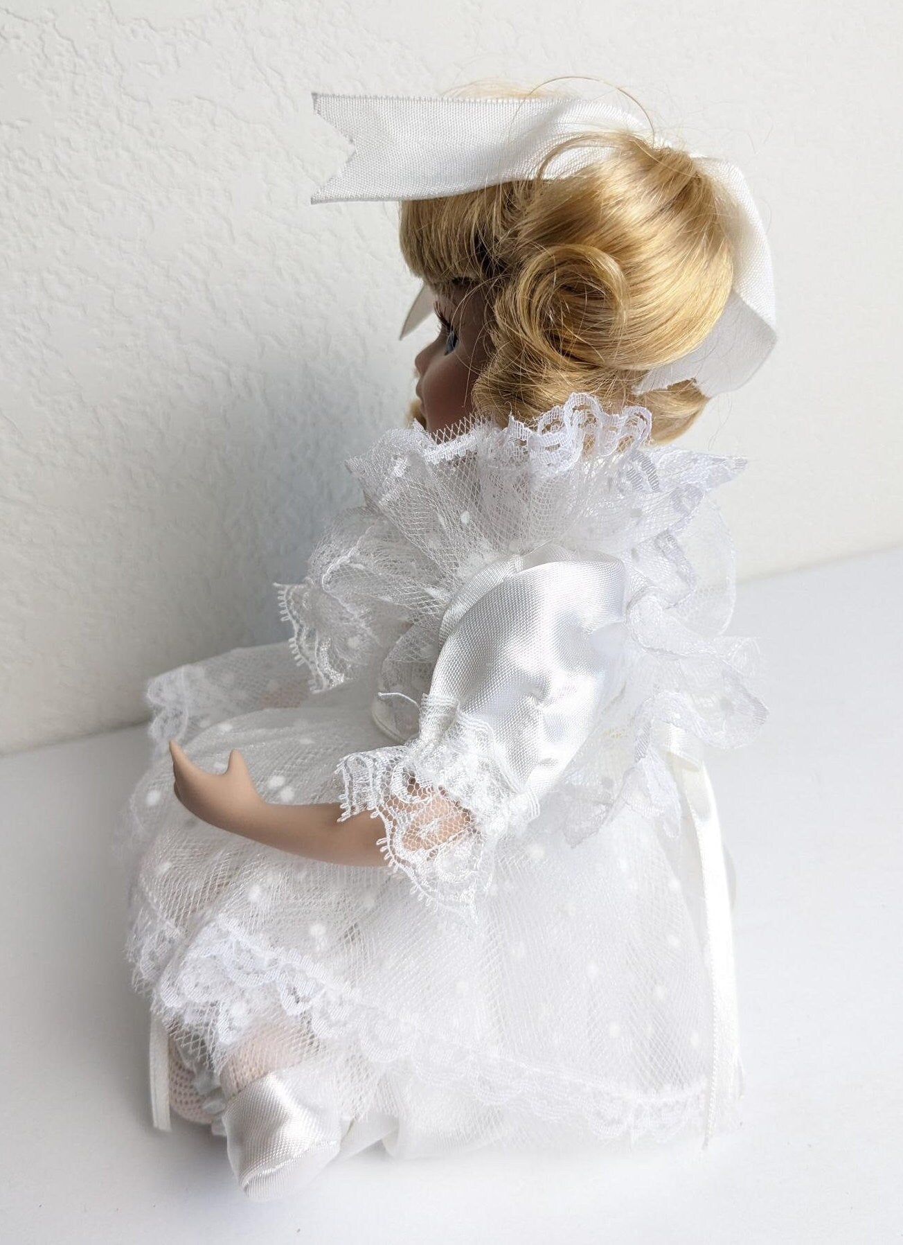 Porcelain Ballerina Cross Legged Doll Collectible