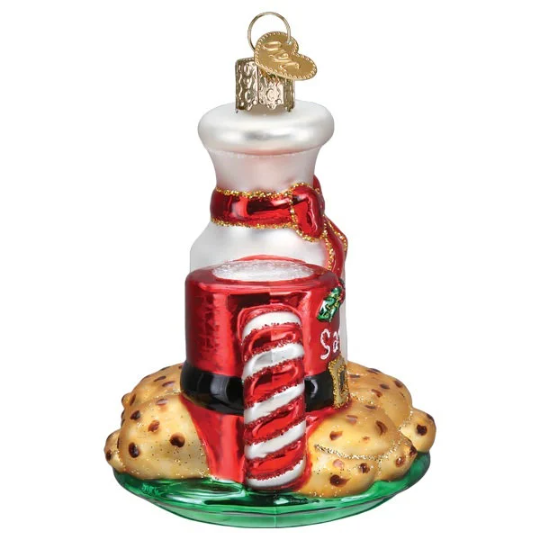 Old World Christmas Santa's Milk & Cookies Ornament