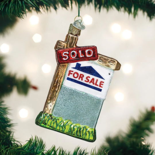 Realtor Sign Old World Christmas Ornament