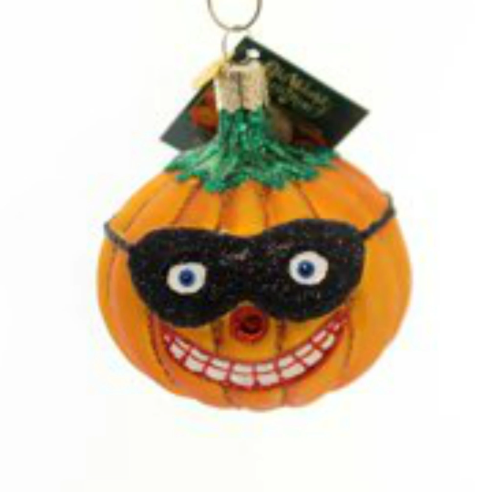 Masked Jack O' Lantern Old World Christmas Glass Ornament