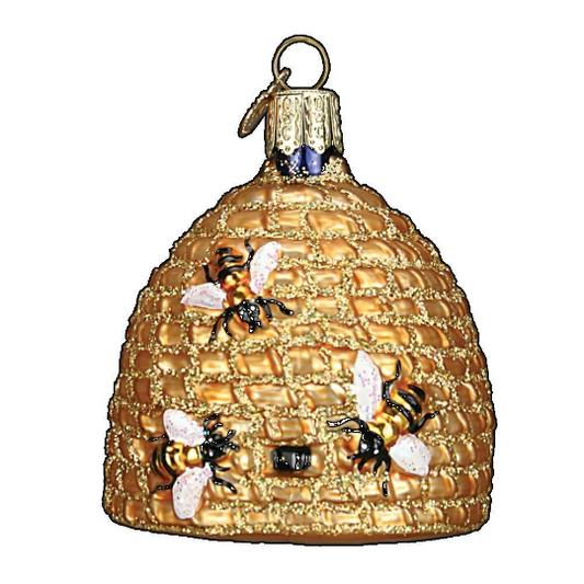 Bee Skep Old World Christmas Glass Ornament