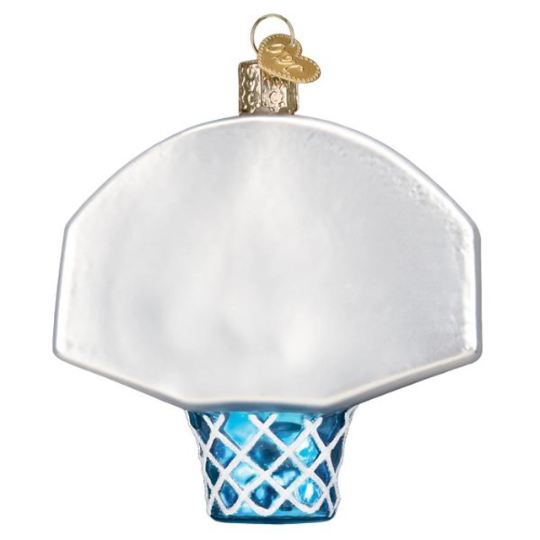 Basketball Hoop Old World Christmas Glass Ornament