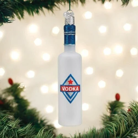 Vodka Bottle Old World Christmas Ornament