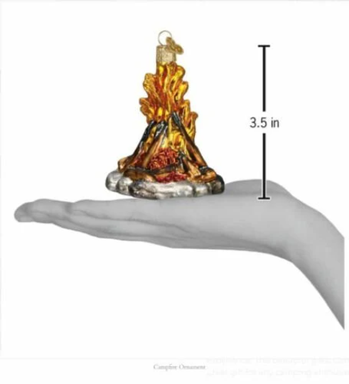 Campfire Old World Christmas Glass Ornament